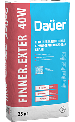 FINNER® EXTER 40W Шпатлевка цементная армированная базовая белая 180/7,0/F50 ГОСТ 33699