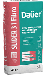 Dauer SLIDER® 31 Фибра Штукатурка цементная выравнивающая армированная